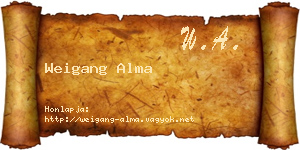 Weigang Alma névjegykártya